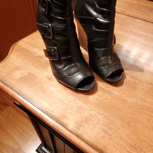 Calvin Klein open toe fashion boots   size 9